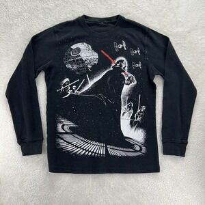 Darth Vader Thermal Youth Shirt Star Wars‎ No Tag Check Measurements Distressed